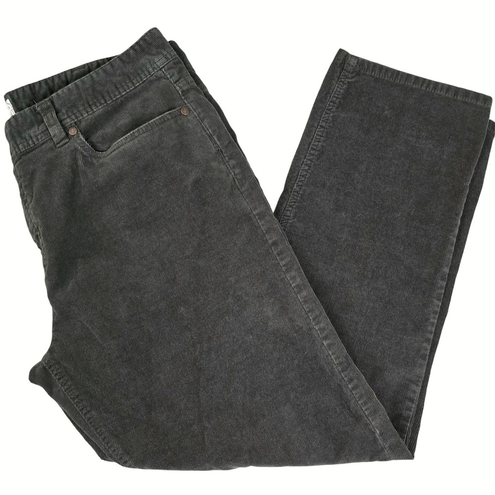 Vintage Copper & Oak Mens 38x30 Deep Olive Green‎ Corduroy Straight Leg Pants